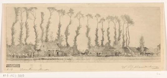 Haarlemmermeer の家の後ろの並木 ハールレマーメールで (原題)