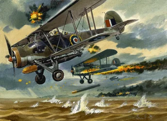 炎上する航空機