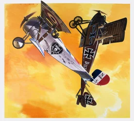 闘うフランス人、「イントゥ・ザ・ブルー」より（紙にグワッシュ）