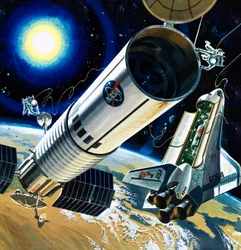 未確認スペースシャトルのシーン