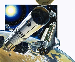 未確認スペースシャトルのシーン