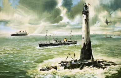 ランズエンドのウルフロック灯台