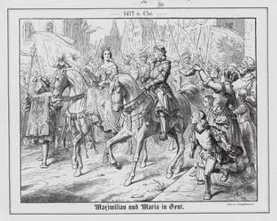 ゲントでのオーストリア大公マクシミリアンとブルゴーニュ公マリア