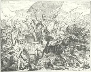 チェコの将軍でフスサイトのリーダー、ヤン・ジスカの戦いぶり