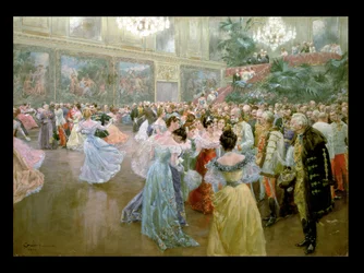 ホーフブルクのコートボール、1900