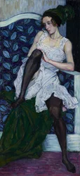 下着姿の若い女性、1910～11年頃（キャンバスに油彩）