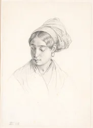 イタリア人女性の頭