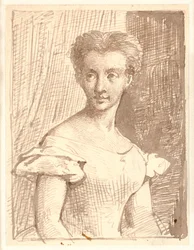 アレンセ・フレゴーの習作、着席、左向き