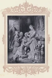 ロッテ、ヴェルタースの苦悩（リトグラフ