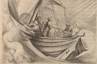 嵐の海を渡るシーザー（1634年