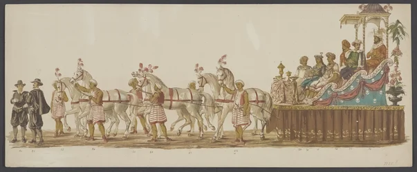 1862年のデルフトパレード、第6グループ デルフトのロイヤル アカデミーの第 4 ラストラム - Ao。 1862年 - 衣装を着たオプトグト (オブジェクトのシリーズタイトル)