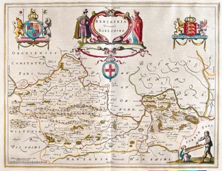 バークシャー、アムステルダム、ウィレム・ブラウ著『Theatrum Orbis Terrarum, sive Atlas Novus』所収