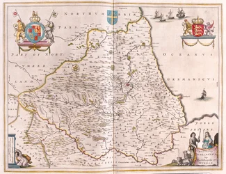 アムステルダム、ウィレム・ブラウ著『Theatrum Orbis Terrarum, sive Atlas Novus』所収のダラムのビショップライク。