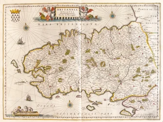アムステルダム、ウィレム・ブラウ著『Theatrum Orbis Terrarum, sive Atlas Novus』所収のブルターニュ。