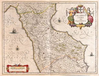 アムステルダム、ウィレム・ブラウ作「Theatrum Orbis Terrarum, sive Atlas Novus」所収、イタリア、カラブリア州