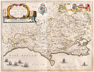 ドーチェスター（ドーセット州）、ウィレム・ブラウ著『Theatrum Orbis Terrarum, sive Atlas Novus』所収、アムステルダム
