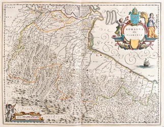 アムステルダム、ウィレム・ブラウの「Theatrum Orbis Terrarum, sive Atlas Novus」に登場するイタリア、エミリア・ロマーニャ州。