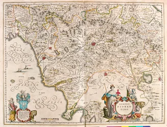 イタリア、フィレンツェ、アムステルダム、ウィレム・ブラウ作「Theatrum Orbis Terrarum, sive Atlas Novus」所収
