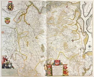 ウィレム・ブラウ著『Theatrum Orbis Terrarum, sive Atlas Novus』（アムステルダム）所収のドイツ、ベルギー、フィンランド。