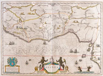 ウィレム・ブラウ著『Theatrum Orbis Terrarum, sive Atlas Novus』（アムステルダム）所収のギニア。