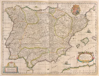 イベリア半島（アムステルダム、ウィレム・ブラウ著『Theatrum Orbis Terrarum, sive Atlas Novus』所収