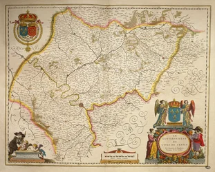 Willem Bleau作「Theatrum Orbis Terrarum」よりIle-de-France, Isle of France, アムステルダム