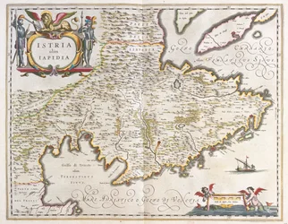 イストリア、アムステルダム、ウィレム・ブラウ著『Theatrum Orbis Terrarum, sive Atlas Novus』所収