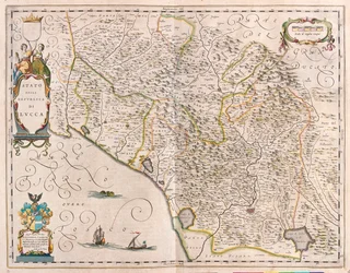 アムステルダム、ウィレム・ブラウ作「Theatrum Orbis Terrarum, sive Atlas Novus」所収、イタリア、ルッカ