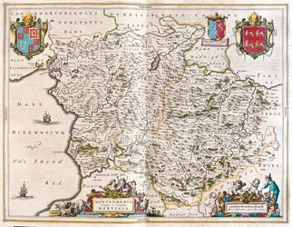 モンゴメリーとメリオネス、アムステルダム、ウィレム・ブラウ著『Theatrum Orbis Terrarum, sive Atlas Novus』所収