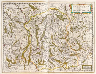 アムステルダム、ウィレム・ブラウ著『Theatrum Orbis Terrarum, sive Atlas Novus』所収のNivernais, Nievre。
