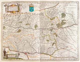 アムステルダム、ウィレム・ブラウ作『Theatrum Orbis Terrarum, sive Atlas Novus』所収のリヨン北部地域