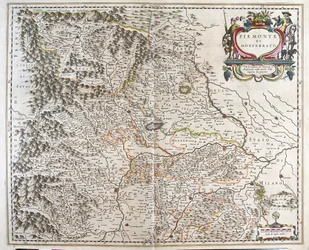 アムステルダム、ウィレム・ブラウ著『Theatrum Orbis Terrarum, sive Atlas Novus』所収のピエモン（イタリア地方