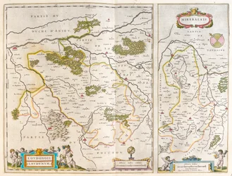 ケルシーとピレネー山脈 - ミレボー（アムステルダム、ウィレム・ブラウ著『Theatrum Orbis Terrarum, sive Atlas Novus』所収