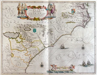 南東部、ウィレム・ブラウ著『Theatrum Orbis Terrarum, sive Atlas Novus』（アムステルダム）所収