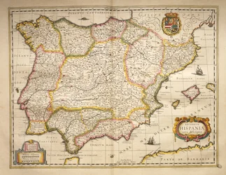 Willem Bleau作「Theatrum Orbis Terrarum」よりスペイン（アムステルダム