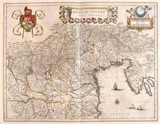 アムステルダム、ウィレム・ブラウ著『Theatrum Orbis Terrarum, sive Atlas Novus』所収のイタリア、ヴェネトとテルヴィーゾのテリオリー。