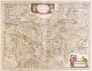アムステルダム、ウィレム・ブラウ作「Theatrum Orbis Terrarum, sive Atlas Novus」所収、イタリア、トレント