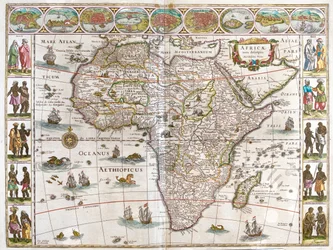 アフリカ、アムステルダム、ウィレム・ブラウ著『Theatrum Orbis Terrarum, sive Atlas Novus』所収