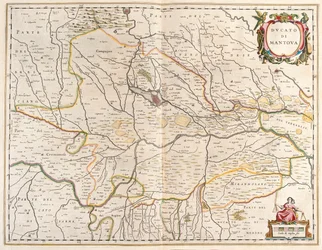 アムステルダム、ウィレム・ブラウの「Theatrum Orbis Terrarum, sive Atlas Novus」に描かれたイタリアのマントヴァ市。