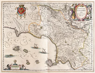 アムステルダム、ウィレム・ブラウ著「Theatrum Orbis Terrarum, sive Atlas Novus」所収、イタリア、カンパニア地方