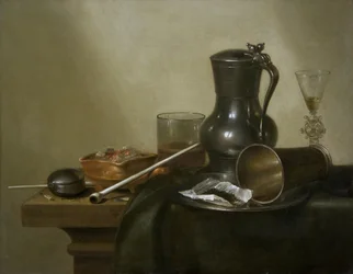 タバコのある静物、1637
