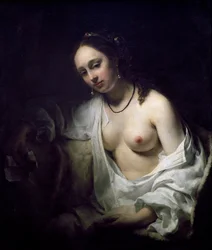 ダビデからの手紙を受け取るバテシバ（Willem Drost 画