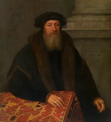 Miehen muotokuva (öljy kankaalle, siirto paneelista)