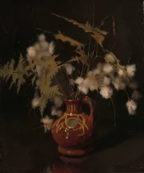 水差しの中のふわふわの花