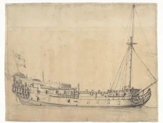 1666 年 6 月の 4 日間の戦いの後に育てられたロイヤル ジョージ号