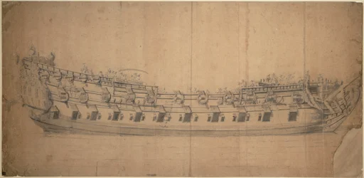 虎」の肖像（1647年）1681年頃（黒鉛、灰色水彩）
