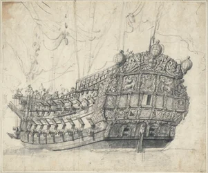 虎」の肖像（1678年）1681年頃（黒鉛、灰色水彩）