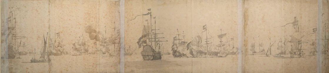 1664年11月、オランダ沖のオランダ艦隊