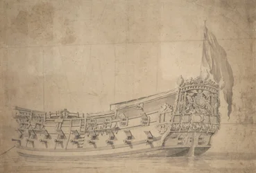 プロヴィデンス号」の肖像 1661年頃（黒鉛、灰色水彩）