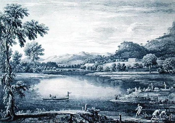 A View of Winander Meer near Ambleside, engraved by Chatelin and Muller